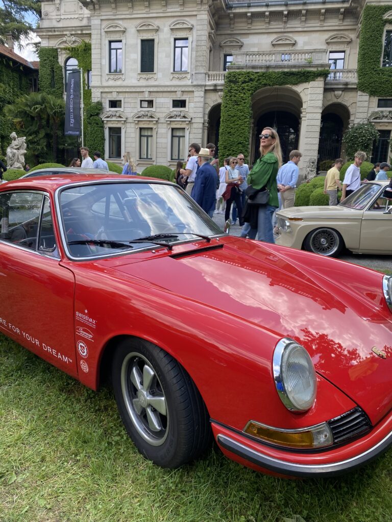 Vintage car in Lake Como
